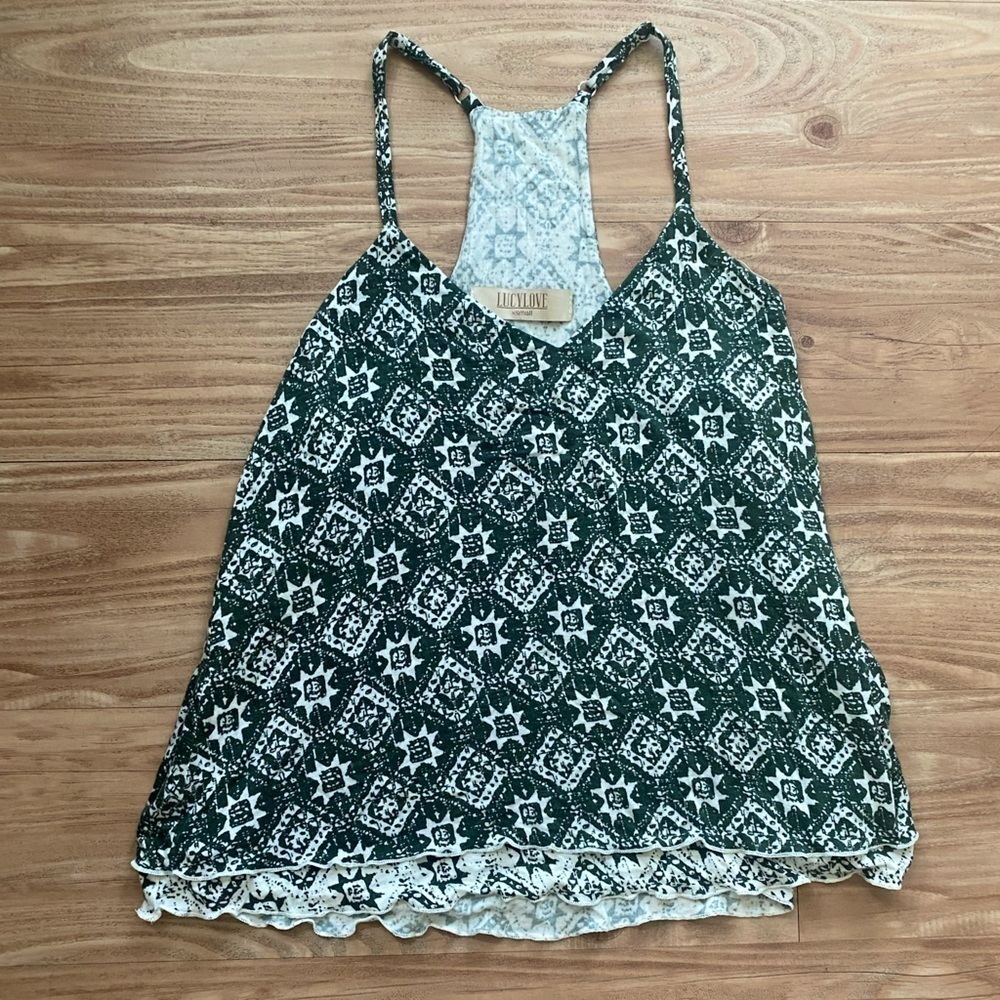 Lucy Love Printed Mosaic Tank Top